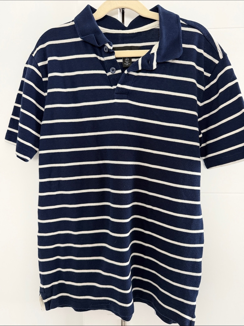 Nordstrom Navy and White Striped Polo Shirt
